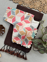 Designer Ethnic Wear Khadi Saree with Ready Blouse – Vibrant Brown